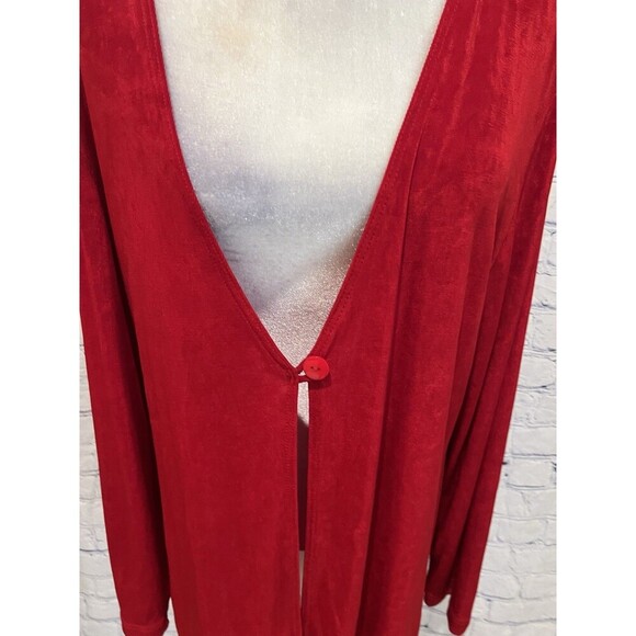 Vintage Anthony Mark Hankins 2-Piece Set Liquid Knit Red Dress And Sweater Large - Picture 10 of 14